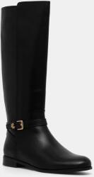 Lauren Ralph Lauren bőr csizma Brooke Tll 2 fekete, lapos talpú, 802967769001 - fekete Női 37.5