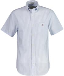Gant Риза с къс ръкав Gant Regular Fit Striped Classic Oxford Short Sleeve Shirt - Light Blue