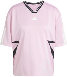 adidas Тениска Adidas Tiro Cut 3-Stripes Colorblock Boyfriend T-Shirt - True Pink