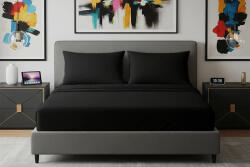 Alvásstúdió Jersey gumis lepedő Fekete 140-160x200 cm - matracasz