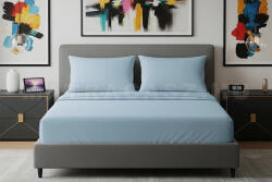 Alvásstúdió Jersey gumis lepedő Hellblau 140-160x200 cm - matracasz