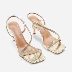 Wheres That From Cross Foot Strap Heels Ladies - Gold