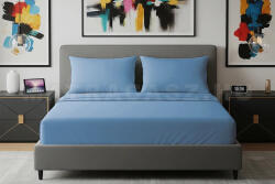 Alvásstúdió Jersey gumis lepedő Blau 90-100x200 cm - matracasz