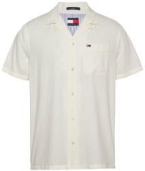 Tommy Hilfiger Риза Tommy Jeans Men's Linen Blend Short-Sleeve Plain Shirt - Ecru