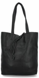 Plazabox Melani női shopper válltáska fekete nagyméretű 2 részes (na-355-black)