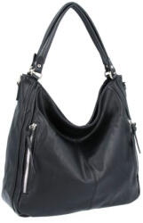 Plazabox Gréta női válltáska nagyméretű fekete eco bőr (en-0379-black)