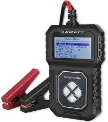 Qoltec Digitális akkumulátortesztelő LCD kijelzővel 12V | AGM | GEL | STD | 30-220AH (50686)