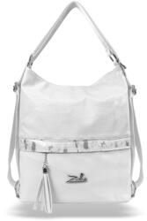  Zellia Női Válltáska/Hátizsáká Alakítható 24040 Fehér-Ezüst - Csillámos - (39181244)