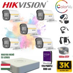  Hikvision ColorVu MAX szereld magad 5MP TurboHD csomag 5 kamerával, minden tartozékkal