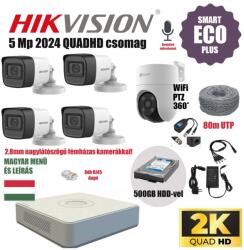 HIKVISION szereld magad 5MP SMART ECO PLUS csomag 4+1 kamerával