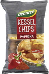 dennree Chipsuri bio de cartofi cu boia, 125 g