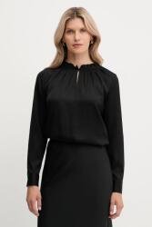 HUGO BOSS selyemblúz fekete, sima, 50548224 - fekete 38