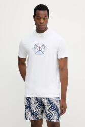 Guess pamut póló MARINA fehér, nyomott mintás, M5YI62 K8FQ4 - fehér M