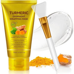 NOVA KISS Masca de Noapte cu Turmeric, Acid Kojic, Colagen, Vitamina C si Retinol, 75 ml Masca de fata