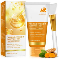 NOVA KISS Masca de Noapte cu Acid Kojic si Turmeric, Luminozitate si Regenerare Intensiva, 75 ml Masca de fata