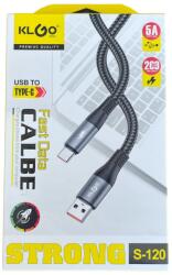 KLGO Кабел за зареждане 200см KLGO S-120 , Type-C, FAST CHARGING (3177)
