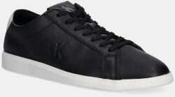 Calvin Klein Jeans bőr sportcipő LOW PROFILE CUPSOLE TMB LTH - fekete Férfi 40