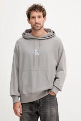 Calvin Klein felső szürke, nyomott mintás, kapucnis, LV04RC281G - szürke L - answear - 48 990 Ft