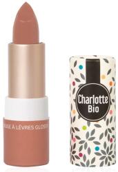Charlotte Bio Ruj stralucitor cu unt de shea, ulei de ricin si ceara Bio Nude Moka, 3.5g, Charlotte Bio