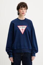 Guess Jeans pamut melegítőfelső sötétkék, nyomott mintás, W5YQ12 KCXQ1 - sötétkék M