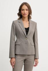 BOSS gyapjú kabát bézs, sima, egysoros gombolású, 50544333 - bézs 40