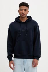 Guess Jeans pamut melegítőfelső sötétkék, sima, kapucnis, M5YQ16 KCPR1 - sötétkék S