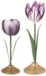 PIP STUDIO Set 2 suporturi pentru lumânări, din metal, Pip Studio, lalele 21 și 26 cm, Lilac, colecția Others (GDPIP51092124)