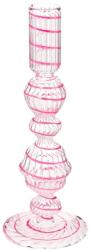 PIP STUDIO Suport din sticlă, pentru lumânări, Pip Studio, Swirl Pink, 22 cm, colecția Jolie (GDPIP51092132)