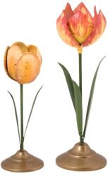 PIP STUDIO Set 2 suporturi pentru lumânări, din metal, Pip Studio, lalele 21 și 26 cm, Yellow, colecția Others (GDPIP51092125)