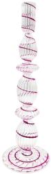 PIP STUDIO Suport din sticlă, pentru lumânări, Pip Studio, Swirl Pink, 28 cm, colecția Jolie (GDPIP51092133)