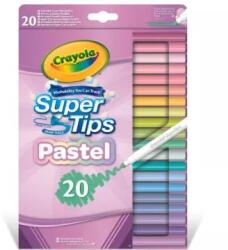 Crayola : SuperTips kimosható filctoll készlet, pasztell - 20 db-os