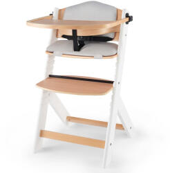 KinderKraft Etetőszék Enock párnázással White wooden, Premium - pelenka