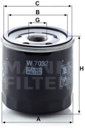 Mann-filter W7032 olajszűrő - olejshop