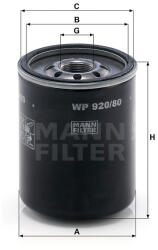 FILTRON Jakoparts J1313014 (wp920/80) Olajszűrő