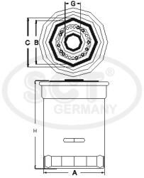 Sct Germany Sk811 Olajszűrő - olejshop