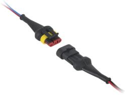 Lechpol Superseal hermetikus 3-pines DC dugó-aljzat csatlakozó 20 cm vezetékkel (43575)