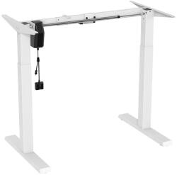 Maclean Fehér elektromos állítható asztalváz, 73-123 cm, 70 kg, ER-403W (70199)