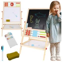 Kruzzel Dupla oldalas 6 az 1-ben fa rajztábla gyerekeknek 32×41×67 cm (00022472)