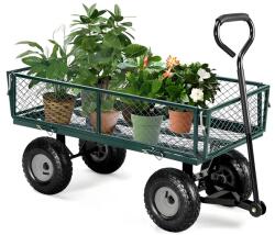 MultiGarden Kerti szállítókocsi 200 kg teher, lenyitható oldalfal, 25 cm-es felfújható kerekek (1017)