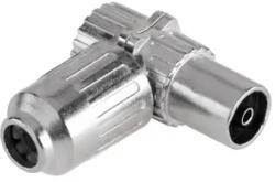 Lechpol Fali TV antenna aljzat, női, nagy méretű fém, 90°-os sarok (68436)