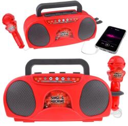 Jokomisiada Piros hordozható gyerek karaoke hangszóró mikrofonnal, Jack bemenettel (20004)