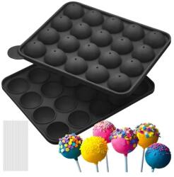 Ruhhy Szilikon cake pop sütőforma, 20 gömb, szürke, 22.5×18.5 cm (00021808)