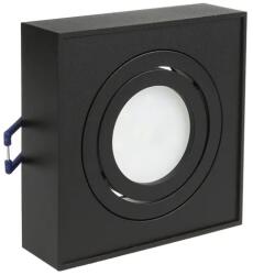 Maclean Süllyesztett négyzetes spotlámpa keret, alumínium, fekete, MR16/GU10, 94x94 mm (73227)