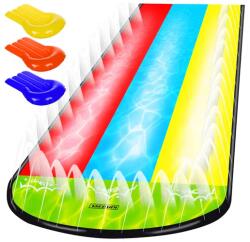 Kruzzel Hármas kerti vizes csúszda szökőkúttal, 4 m, PVC - 5+ év (00025669)