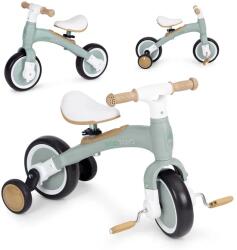 ECOTOYS Zöld 3 az 1-ben futóbicikli pedálokkal és oldalkerekekkel, 2-4 év (LC-V1359 GREEN)
