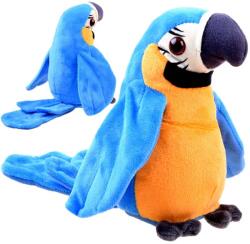 Jokomisiada Interaktív beszélő plüss papagáj, hangfelvevő és ismétlő, 17 cm (17417)