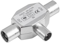 Lechpol TV antennás elosztó, 1 dugó - 2 aljzat, fém, 0-1000 MHz (15248)