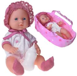 Jokomisiada Ivó-pisilő baba hordozóban, 30 cm-es gumitest, itatós üveggel (21040)