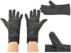 Trizand Téli pamutkesztyű okostelefonhoz dupla réteggel, szürke (00006412)