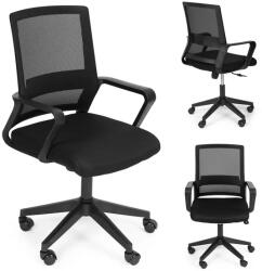 ModernHOME Ergonomikus fekete irodai forgószék hálós háttámlával, állítható magasság (OF-2220 BLACK)